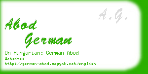 abod german business card